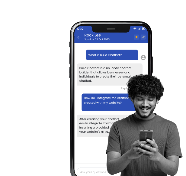 Mobile App Live Chat screen