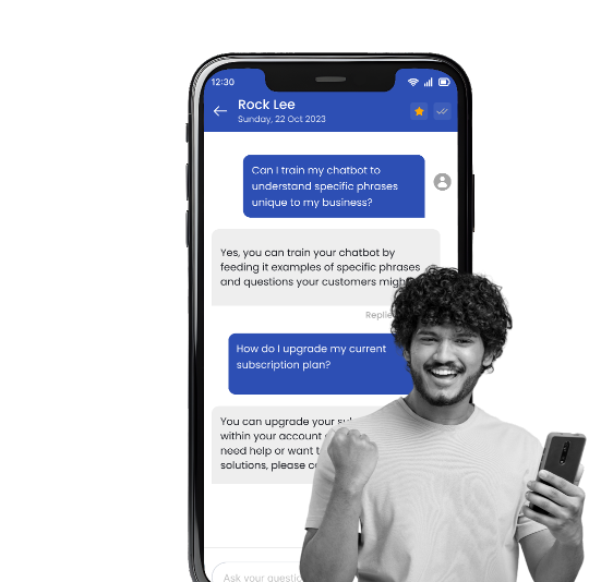 Mobile App Live Chat screen