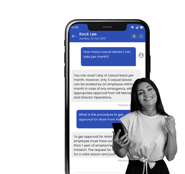 Mobile App Live Chat screen